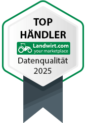 Auszeichnung Top Händler 2025 von Landwirt.com für herausragende Datenqualität angezeigt.